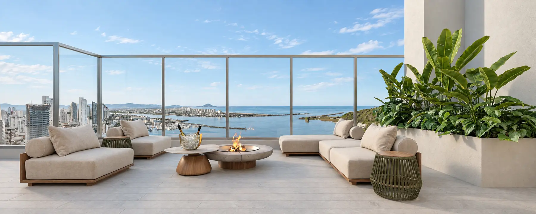 Terraço com vista para o mar, Pátio Beira Rio